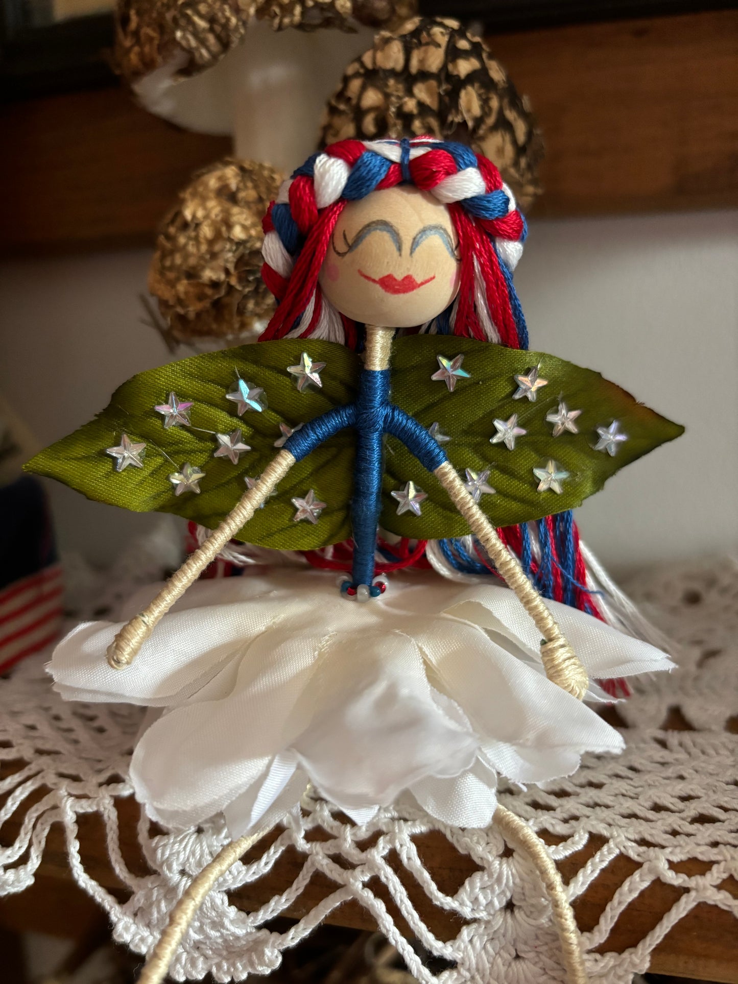 Red, White, and Blue Flower Fairy